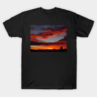 Candy floss clouds at sunset T-Shirt